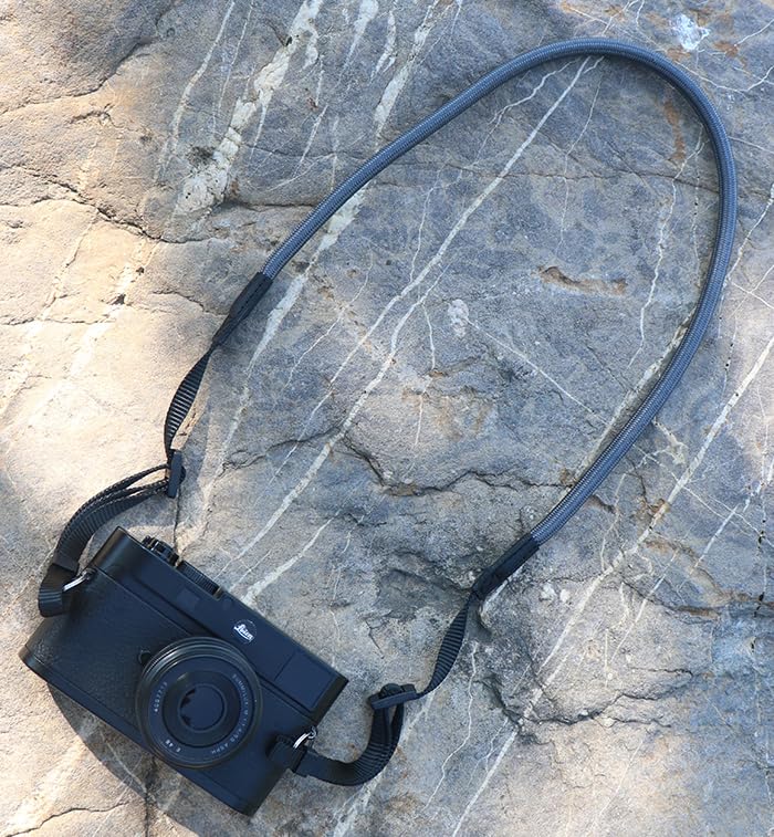 HITHUT Quick Release Camera Neck Strap Shoulder Strap Belt for Mirrorless Digital Cameras Climbing Rope with Quick Release QD Loops Connector with O-Ring Adjustable Length 30-53inch Gray - Image 2
